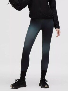 Lululemon Women's Wunder Train High-Rise Tight 25" Midnight Haze Black Size 10